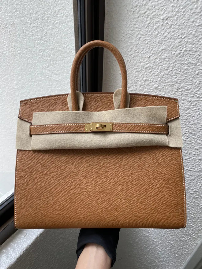 Kalonbd Togo Platinum Handbag-Brown(Pre-book)