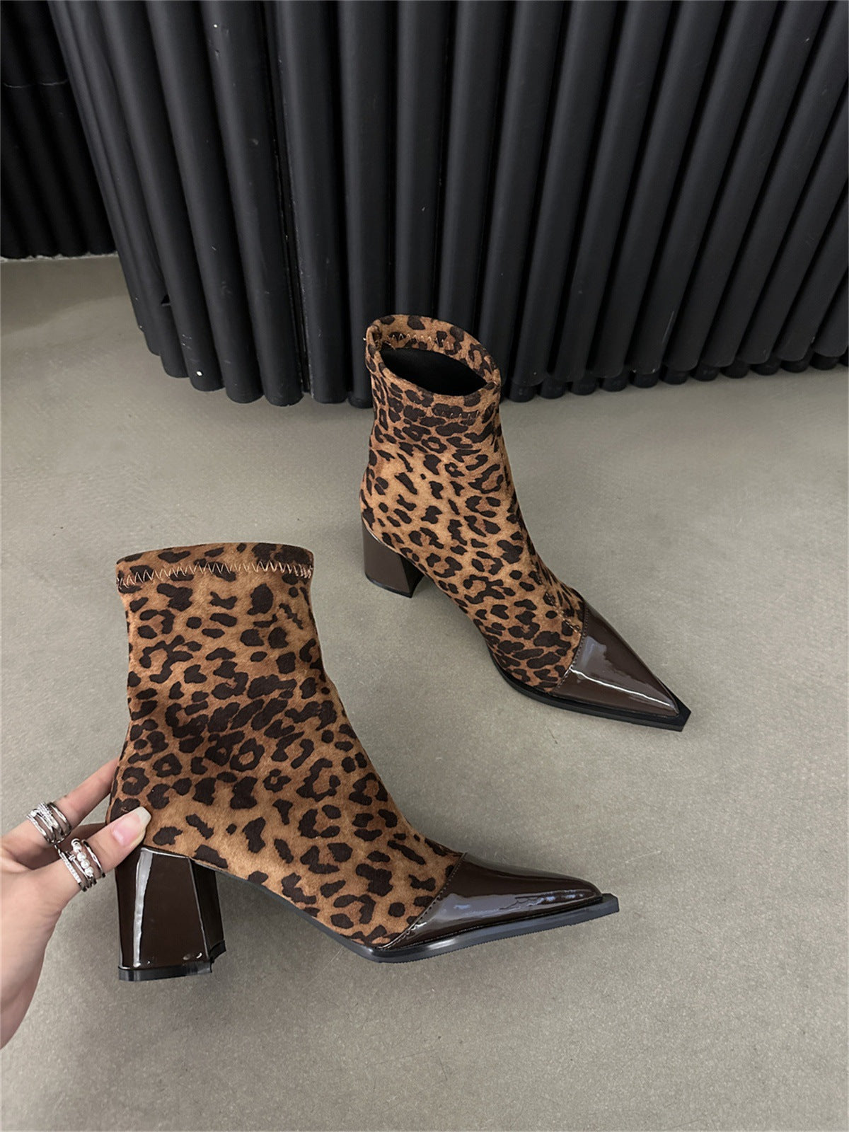 American Pointed High-Heeled Short Boots - KALONBD.COM