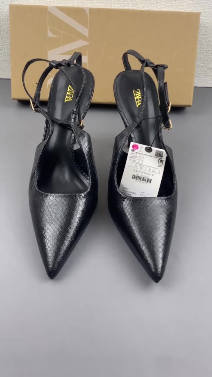 Kalonbd ZA25 summer new black heels - KALONBD.COM