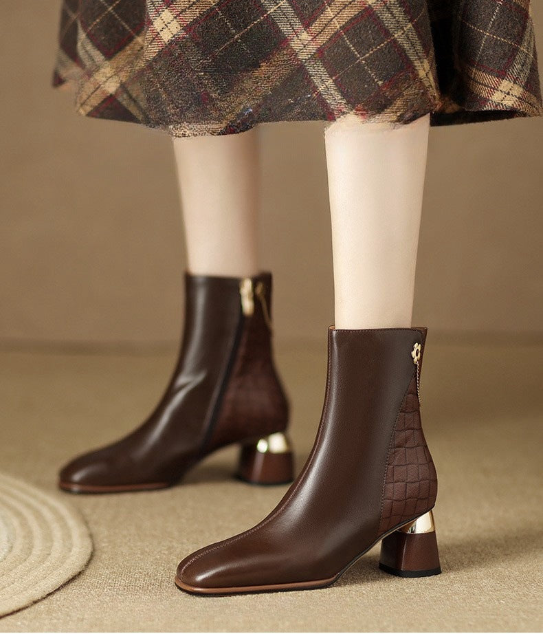 KalonBd New fashion square high heel boots - KALONBD.COM