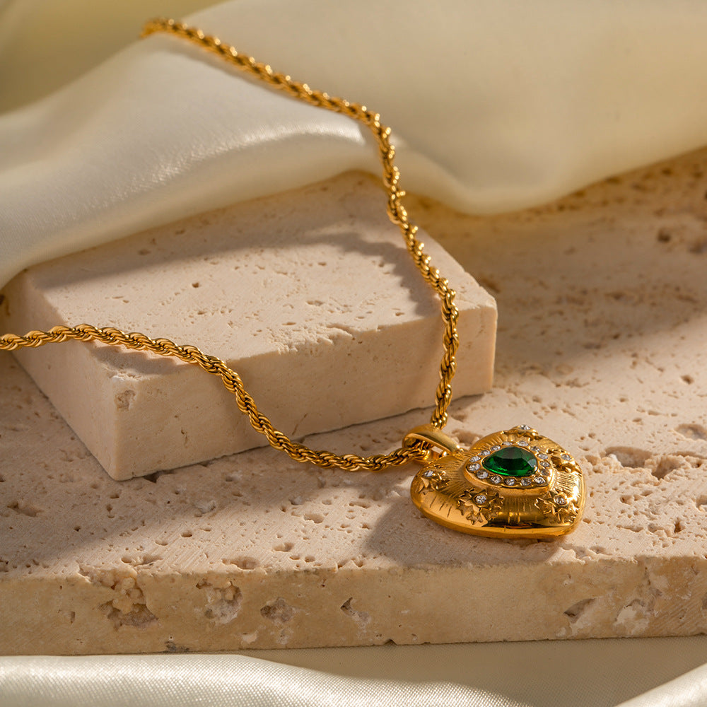 KalonBd Elegant gold zircon necklace. - KALONBD.COM