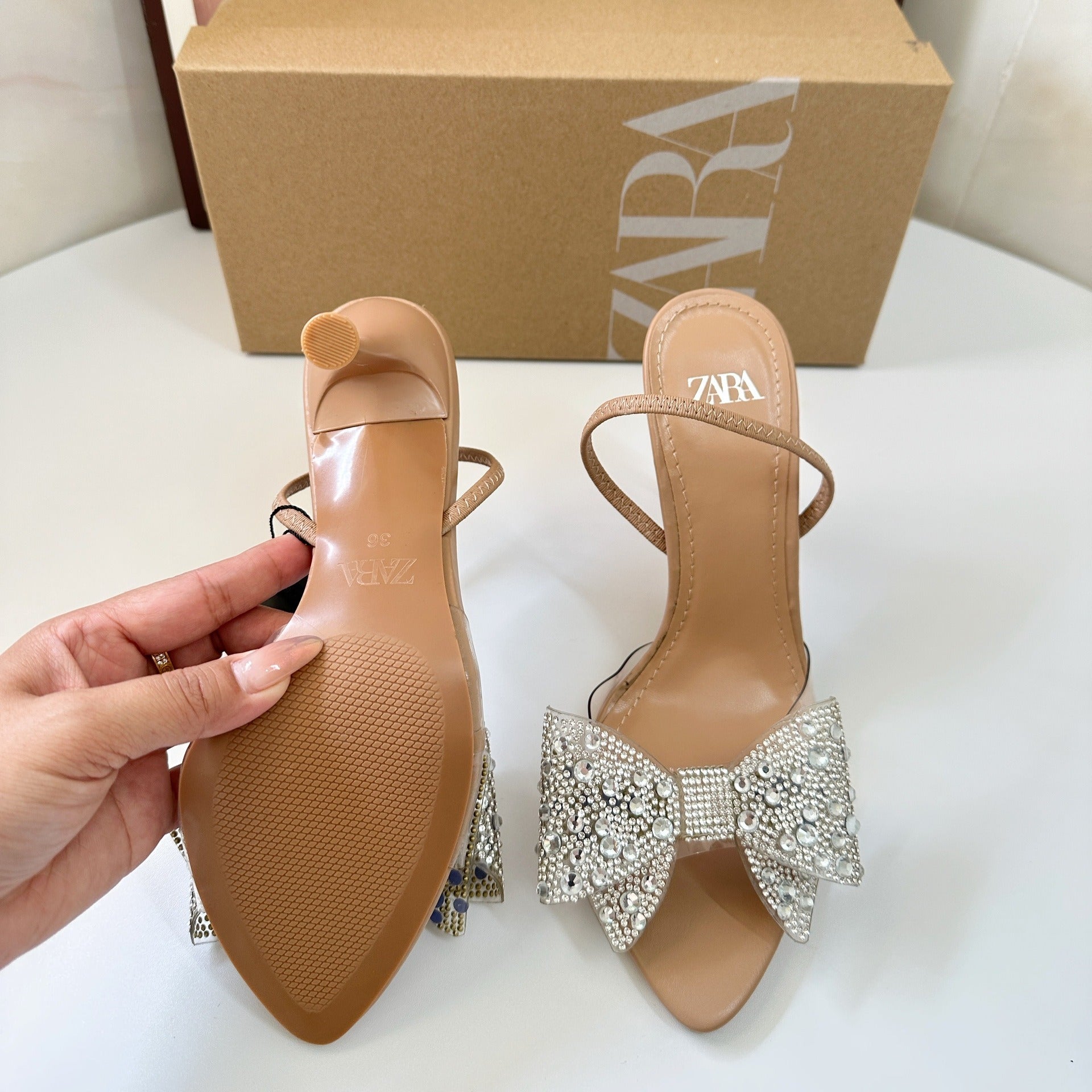 Kalonbd transparent mules pointed Heel - KALONBD.COM