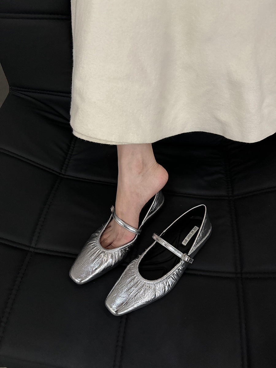 KalonBd Flat silver French shoe - KALONBD.COM