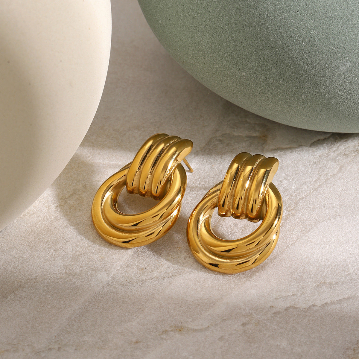 KalonBd Chic gold earrings - KALONBD.COM