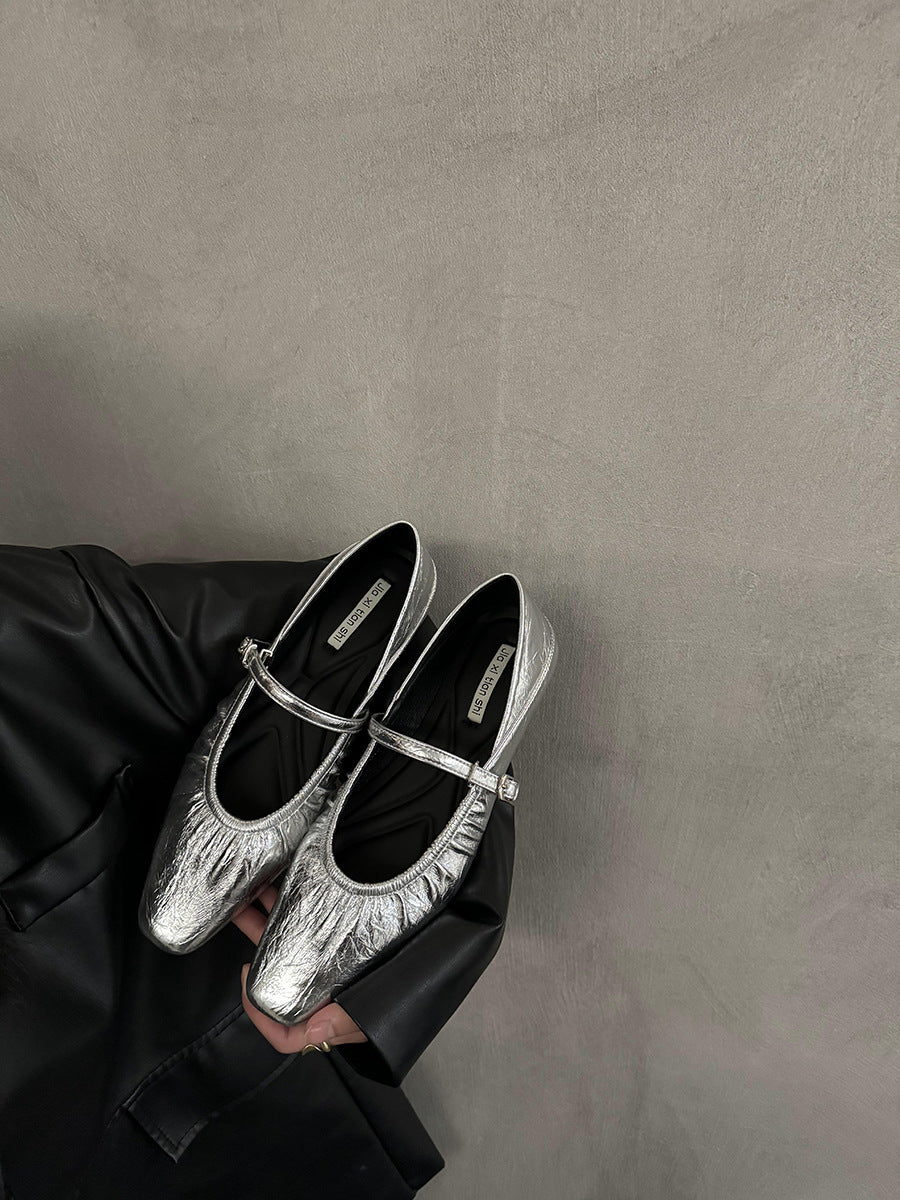 KalonBd Flat silver French shoe - KALONBD.COM