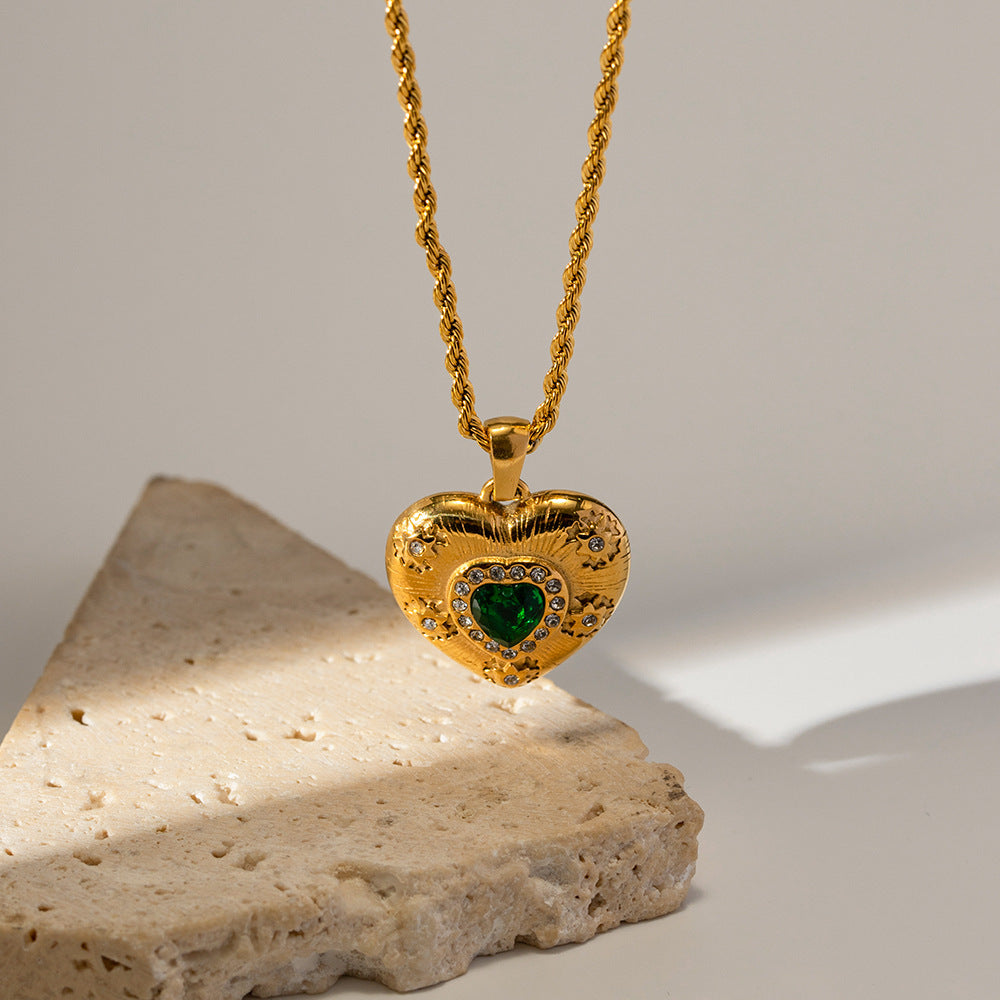 KalonBd Elegant gold zircon necklace. - KALONBD.COM