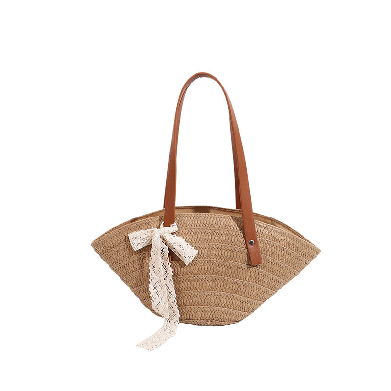 Fashionable Handmade Rattan Woven Beach Bag - KALONBD.COM