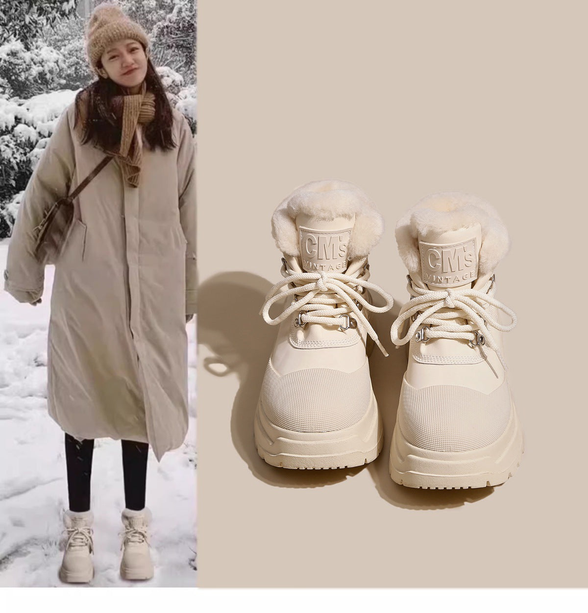 New velvet thick warm cotton shoes (40) - KALONBD.COM