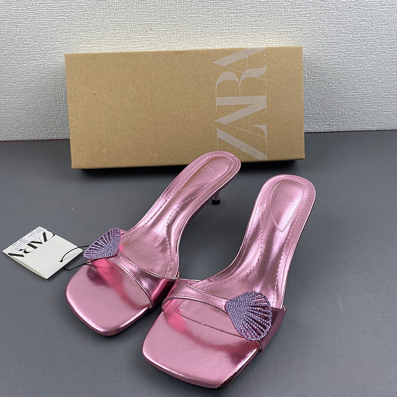 KalonBd ZA25 summer violet Rhinestone heel - KALONBD.COM