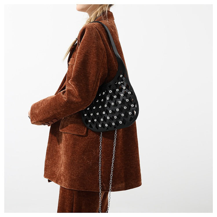 2025 New Trendy Hollow Rivet Shoulder Bag - KALONBD.COM