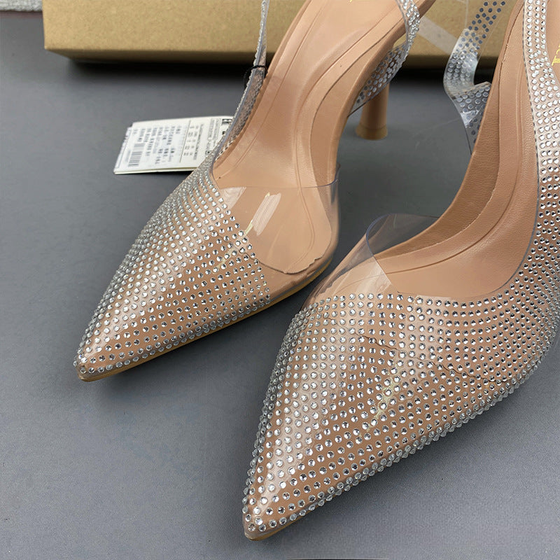 Kalonbd ZA25 summer rhinestone high heels - KALONBD.COM