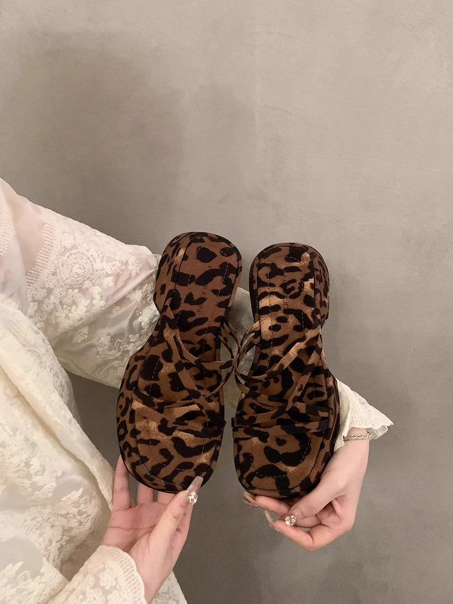 Leopard thick-soled Heels - KALONBD.COM