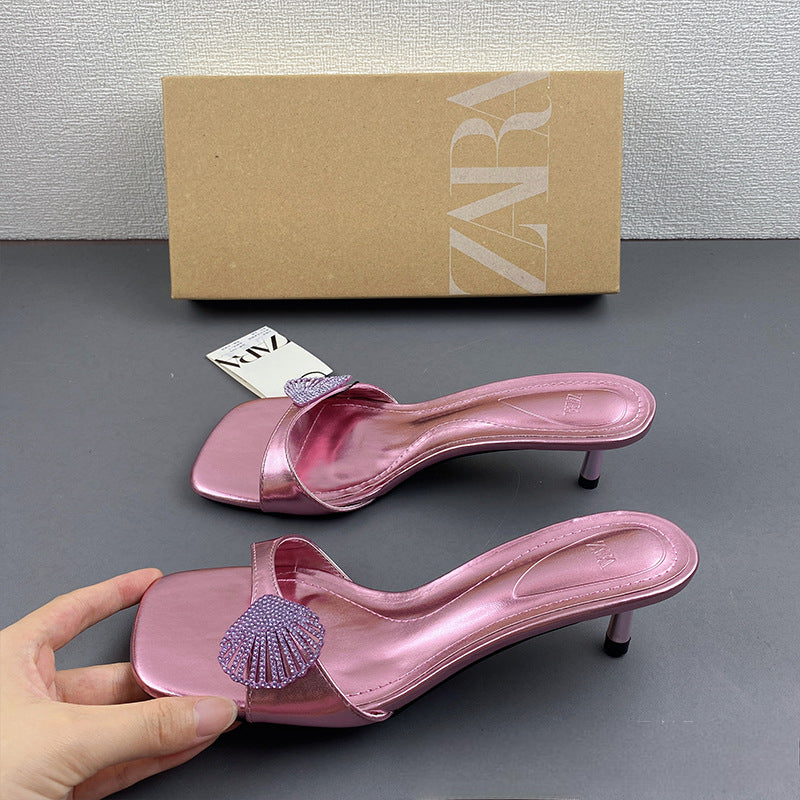 KalonBd ZA25 summer violet Rhinestone heel - KALONBD.COM