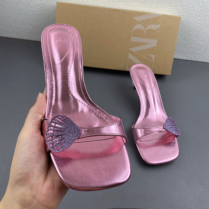 KalonBd ZA25 summer violet Rhinestone heel - KALONBD.COM