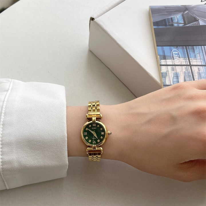 KalonBd Classic emerald small gold watch (pre-book) - KALONBD.COM