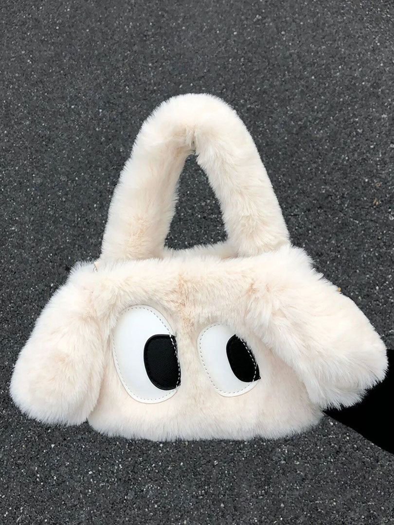 fur design puppy plush handbag - KALONBD.COM