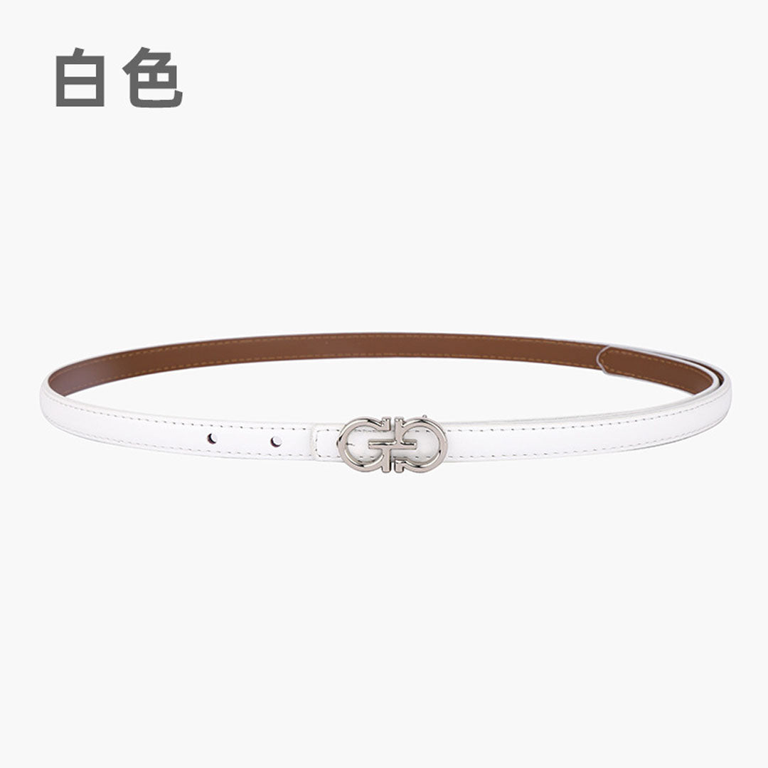 genuine leather designer waist belt-white - KALONBD.COM