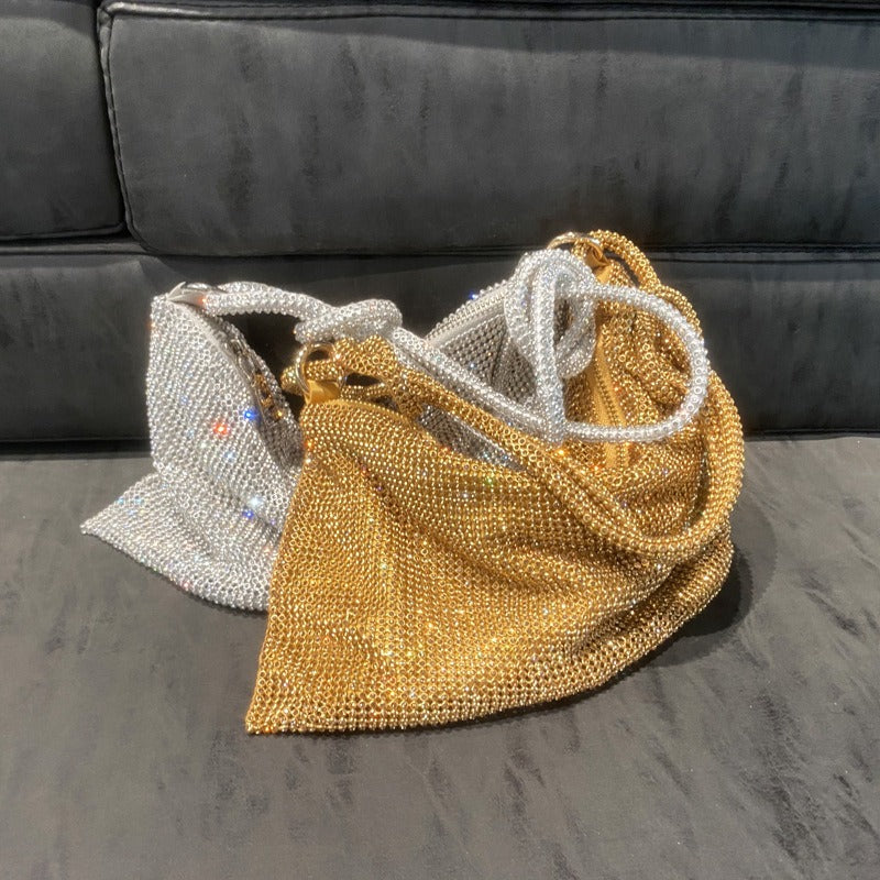 KalonBd Full Rhinestone Handbag- Gold(Pre-book) - KALONBD.COM