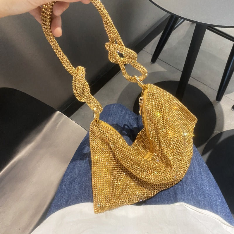 KalonBd Full Rhinestone Handbag- Gold(Pre-book) - KALONBD.COM