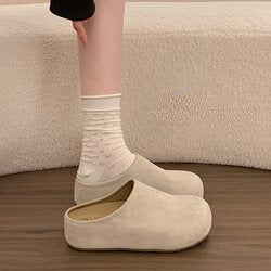 Kalonbd Women's Platform Closed-Toe Slippers(Pre-book)