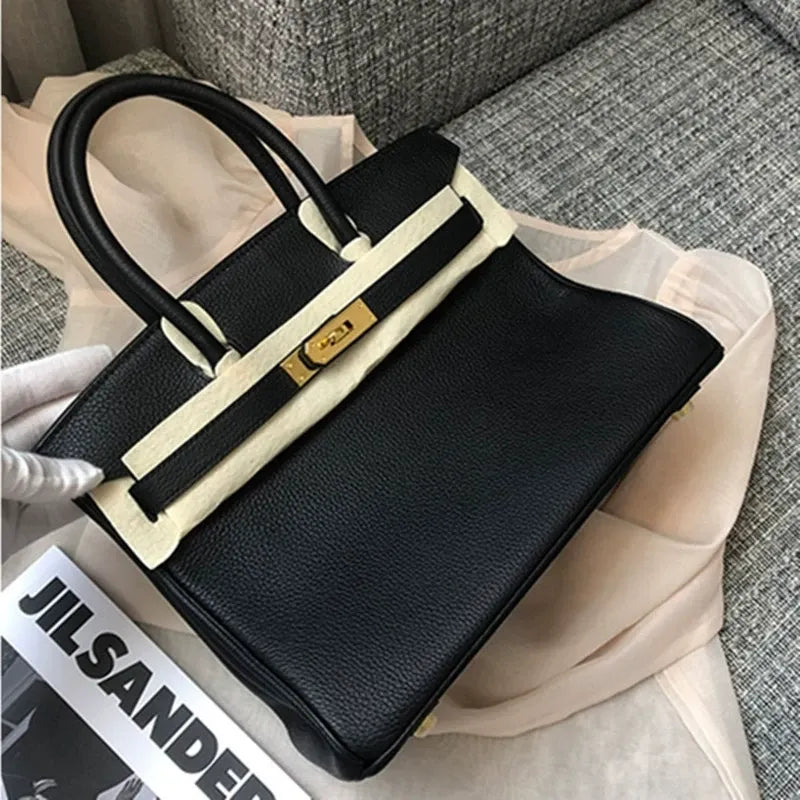 Kalonbd Togo Platinum Handbag-Black(Pre-book)