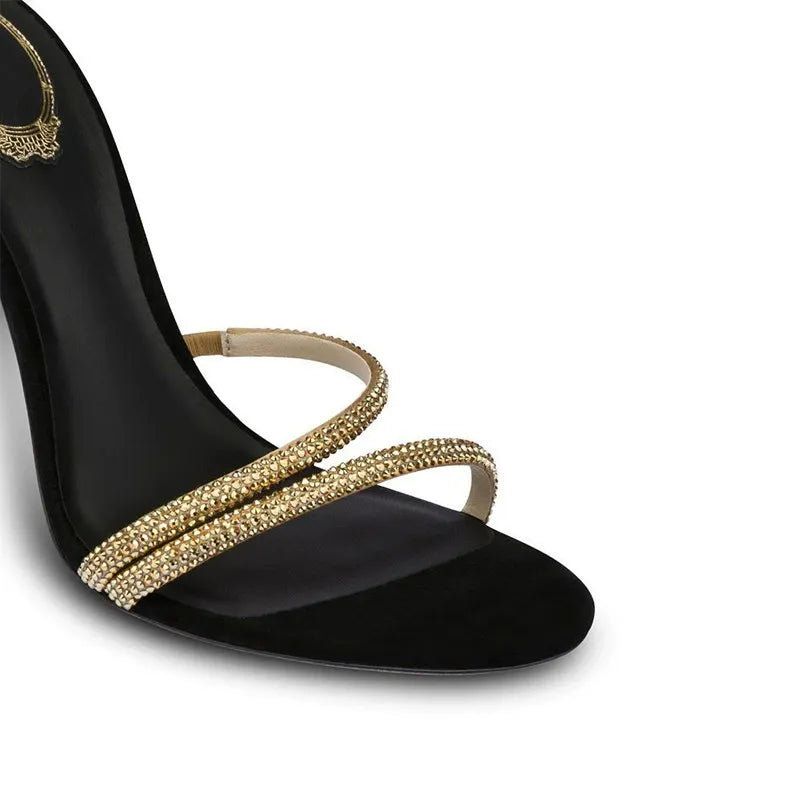 KalonBd Rhinestone snake-shaped high heels(Pre-Book)