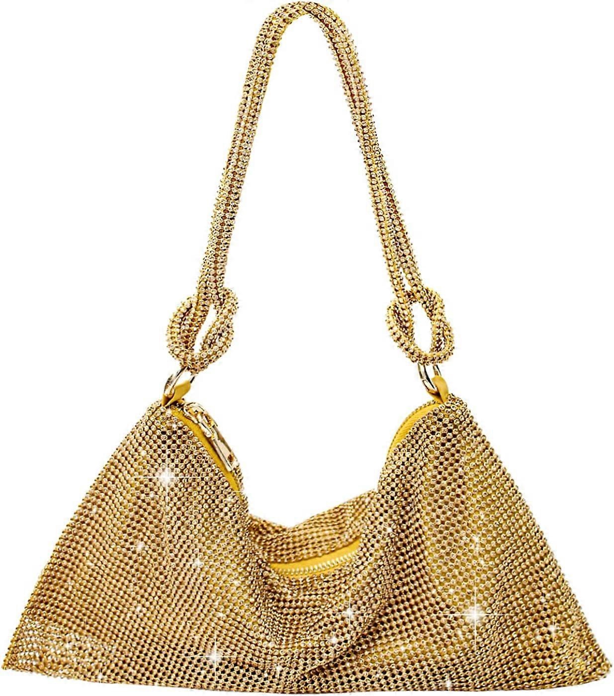 KalonBd Full Rhinestone Handbag- Gold(Pre-book) - KALONBD.COM