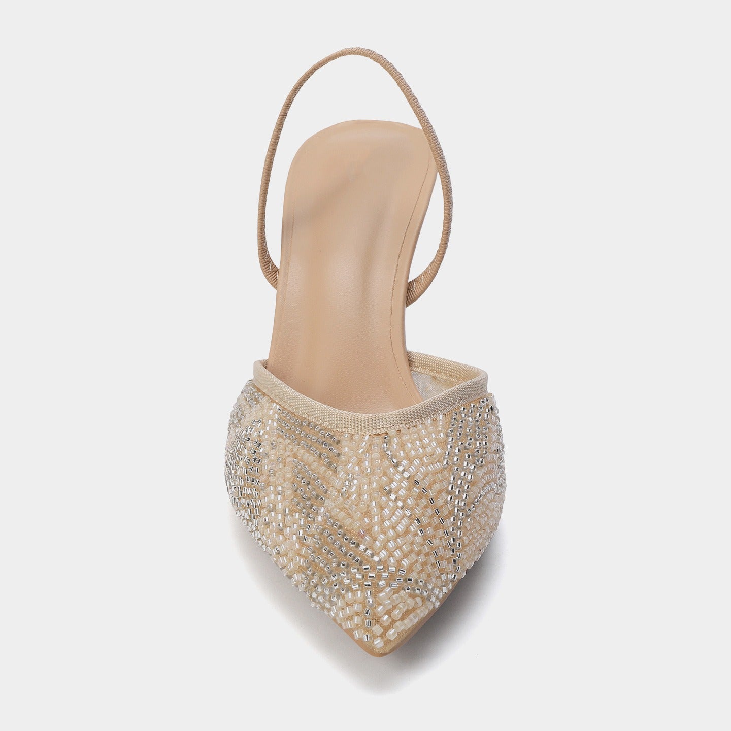 KalonBd ZA26 Mesh Beaded Pointed Shoe - KALONBD.COM