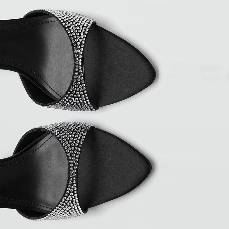 KalonBd Rhinestone Pointed heel - KALONBD.COM