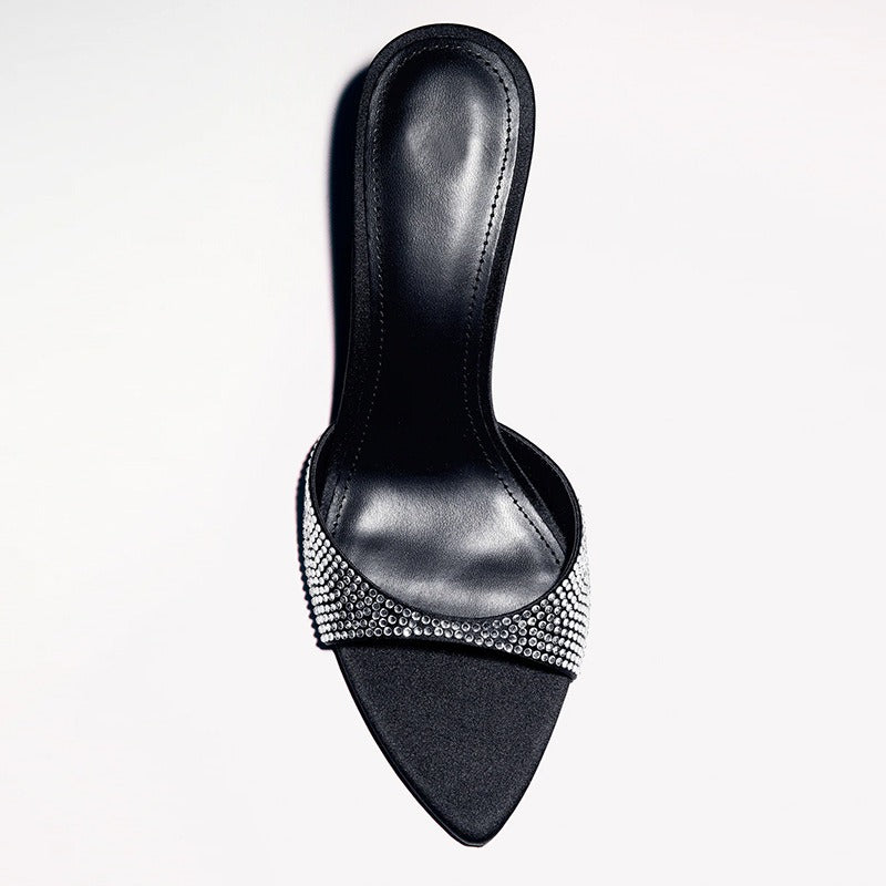 KalonBd Rhinestone Pointed heel - KALONBD.COM