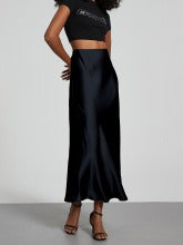 KalonBd silk mid length skirt summer