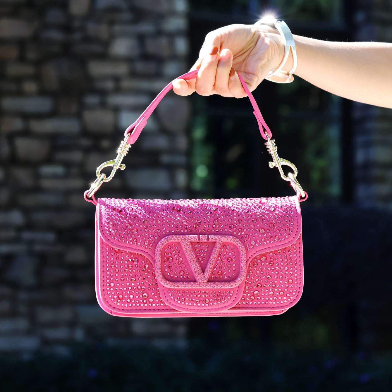 Kalonbd fashionable small shoulder bag-Rose gold(Pre-book)