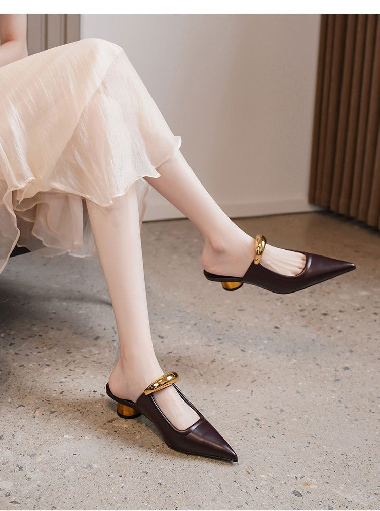 KalonBd French style thick heel(pre-book)
