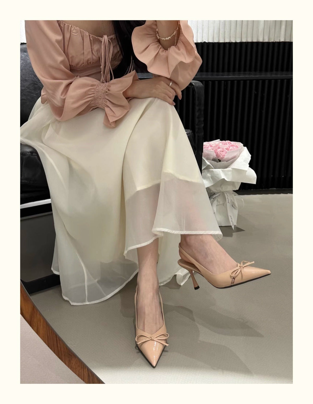 KalonBd pointed bow high heels