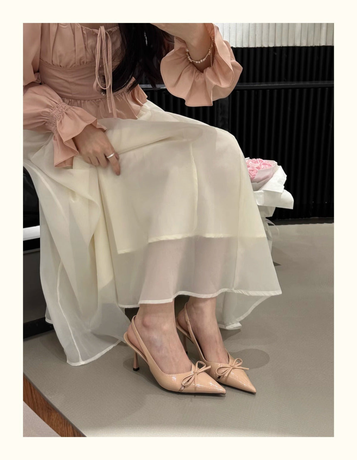 KalonBd pointed bow high heels