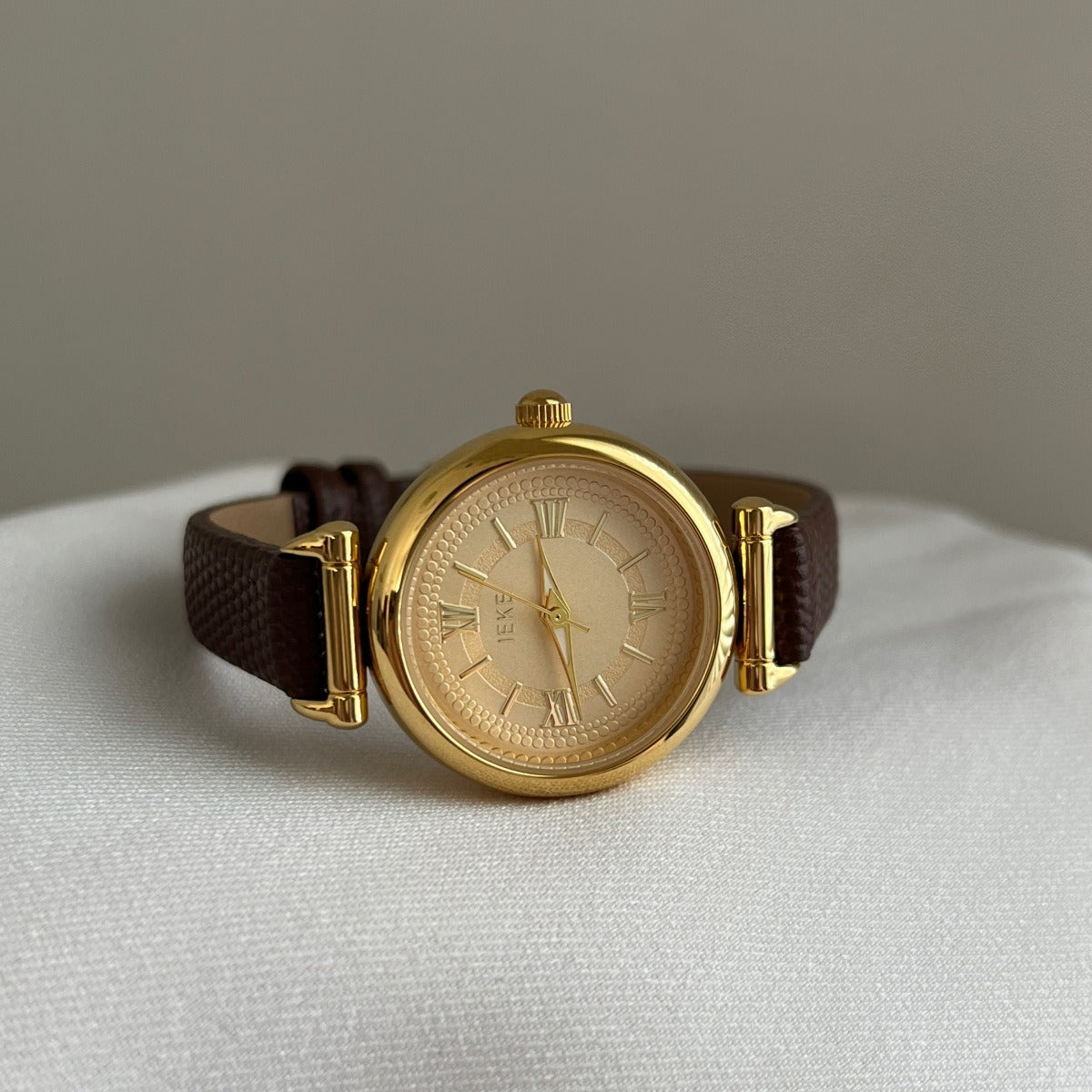 Kalonbd Roman numeral retro watch- Coffee
