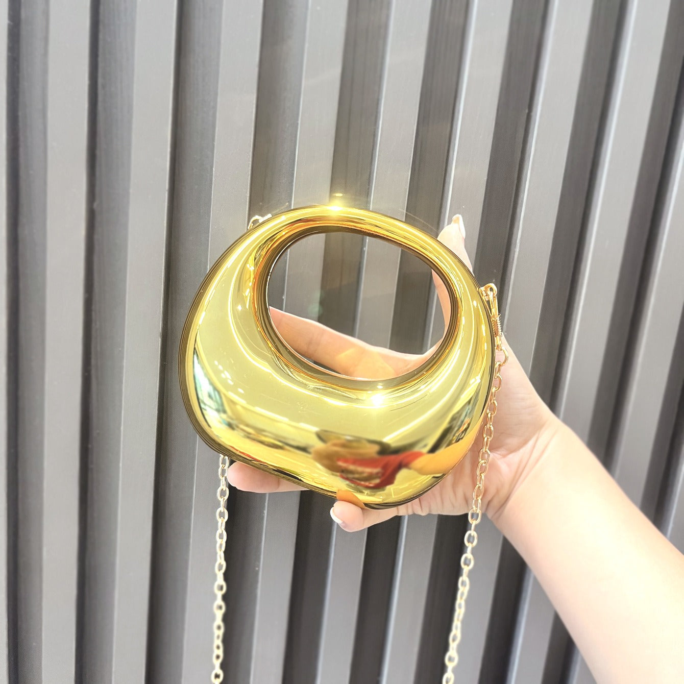 Kalonbd minimalist acrylic moon bag- Gold - KALONBD.COM
