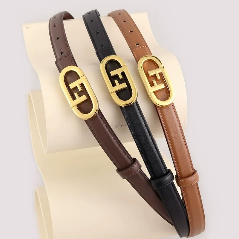 F-shaped buckle Belt-Brown(Pre-book) - KALONBD.COM
