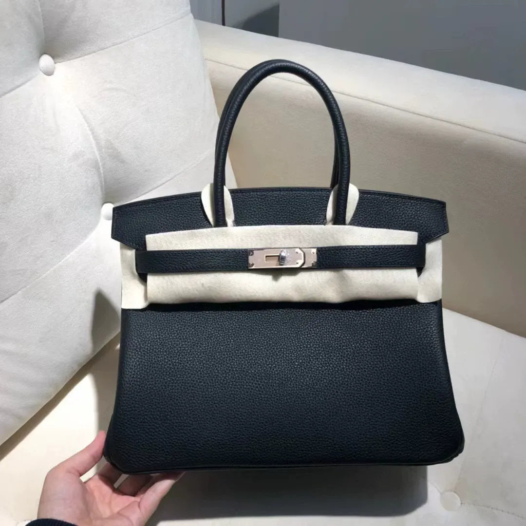 Kalonbd Togo Platinum Handbag-Black(Pre-book)