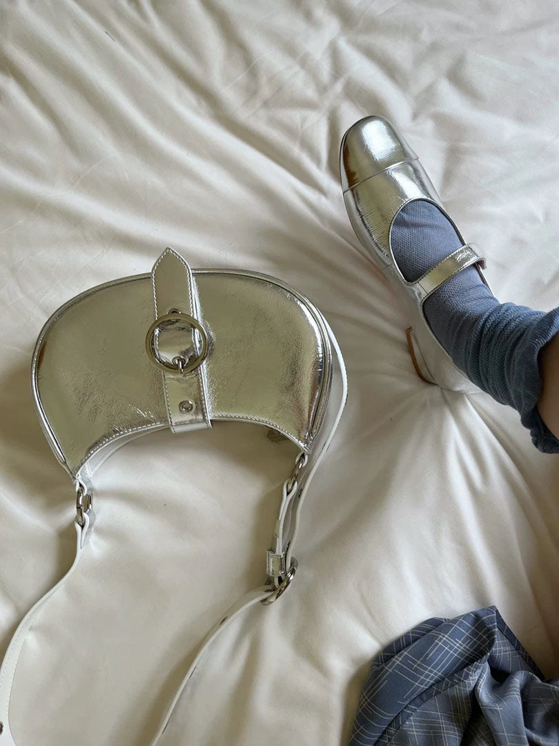 Designer silver saddle bag - KALONBD.COM