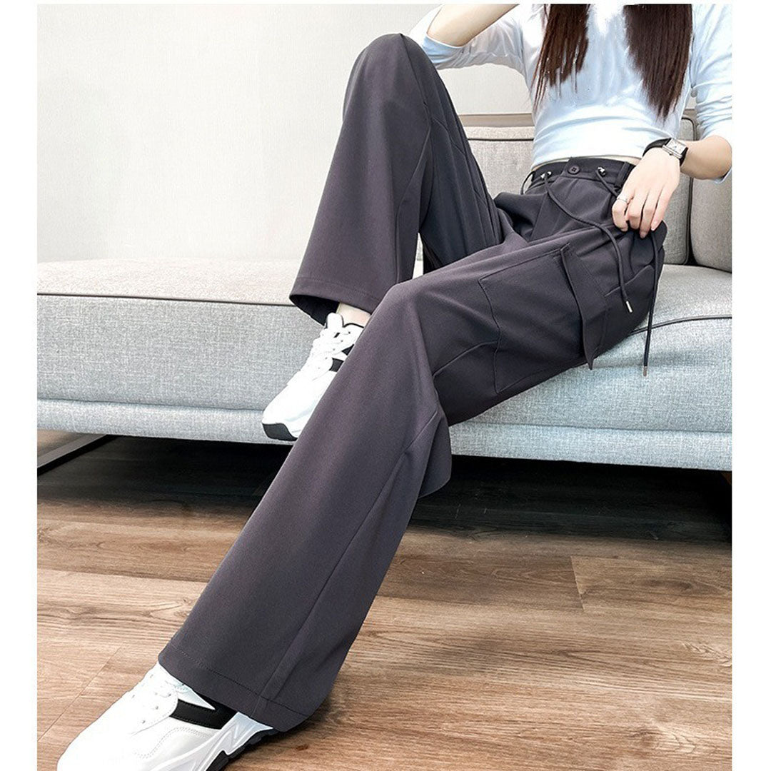 High waist loose Drapey straight pant - KALONBD.COM