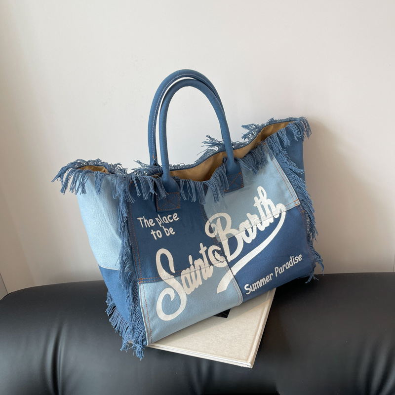KalonBd European Denim Print Tote Bag - KALONBD.COM