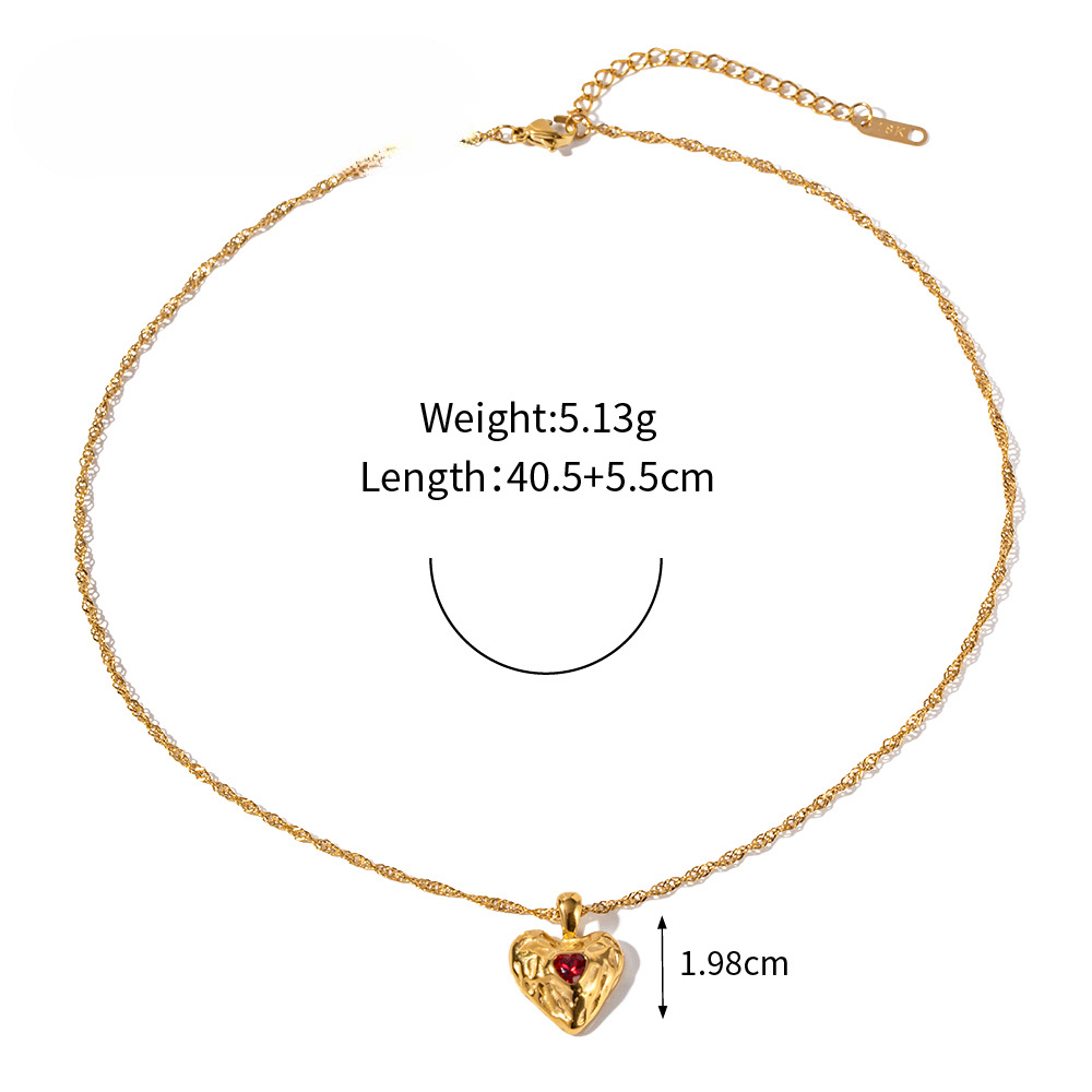 KalonBd Chic red zircon pendant. - KALONBD.COM