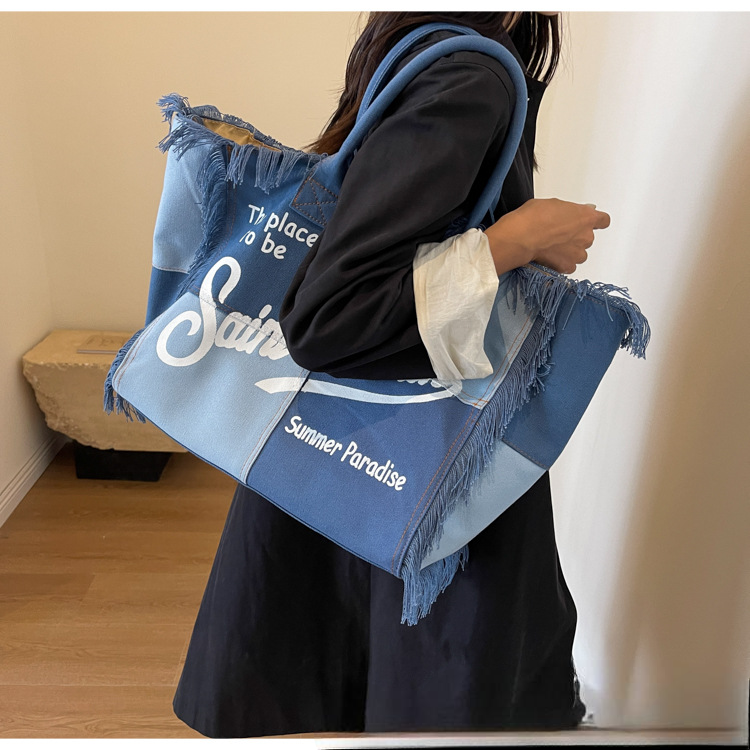 KalonBd European Denim Print Tote Bag - KALONBD.COM