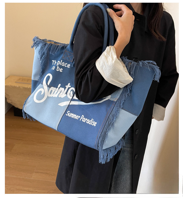 KalonBd European Denim Print Tote Bag - KALONBD.COM