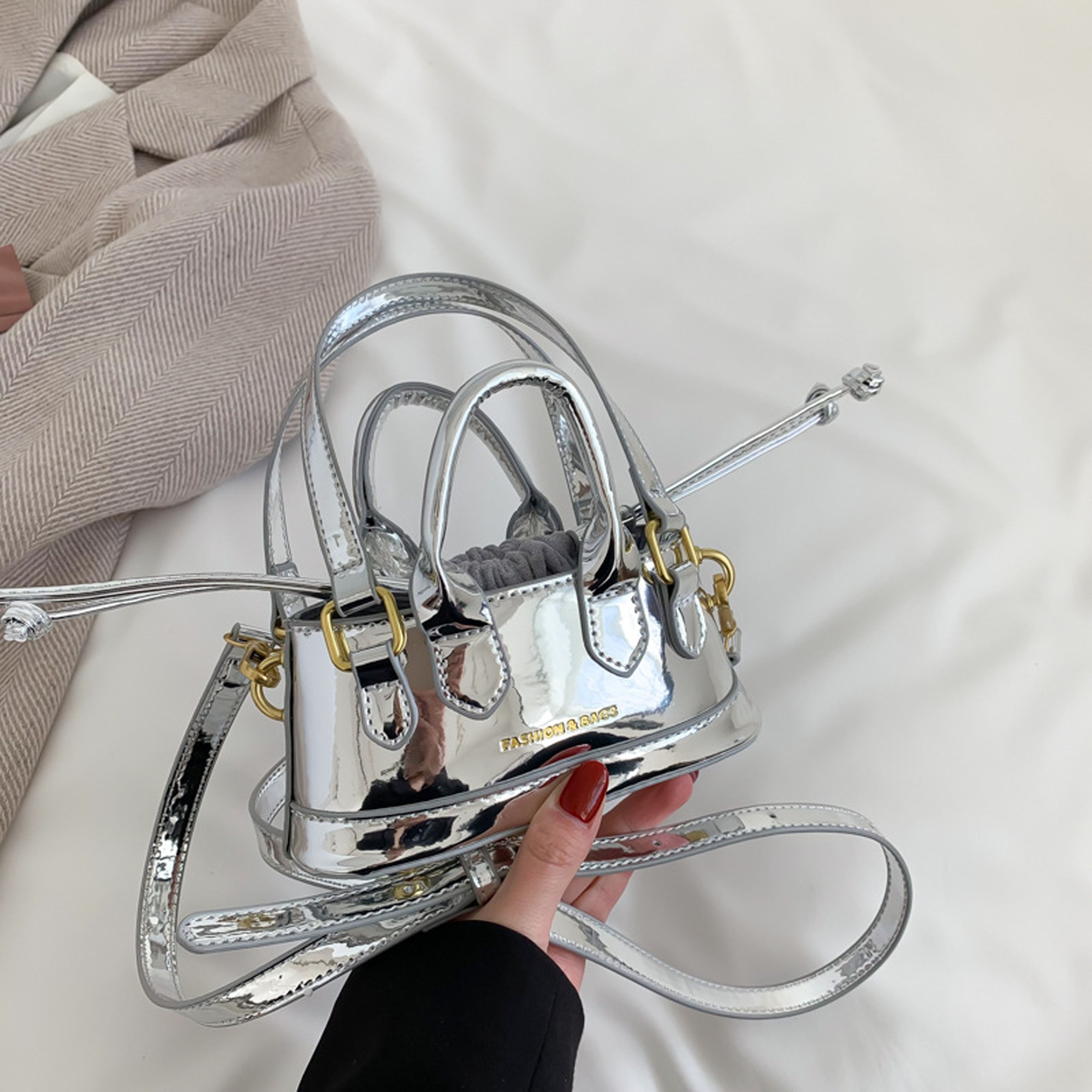 2023 new trendy mini shell bag-Silver - KALONBD.COM
