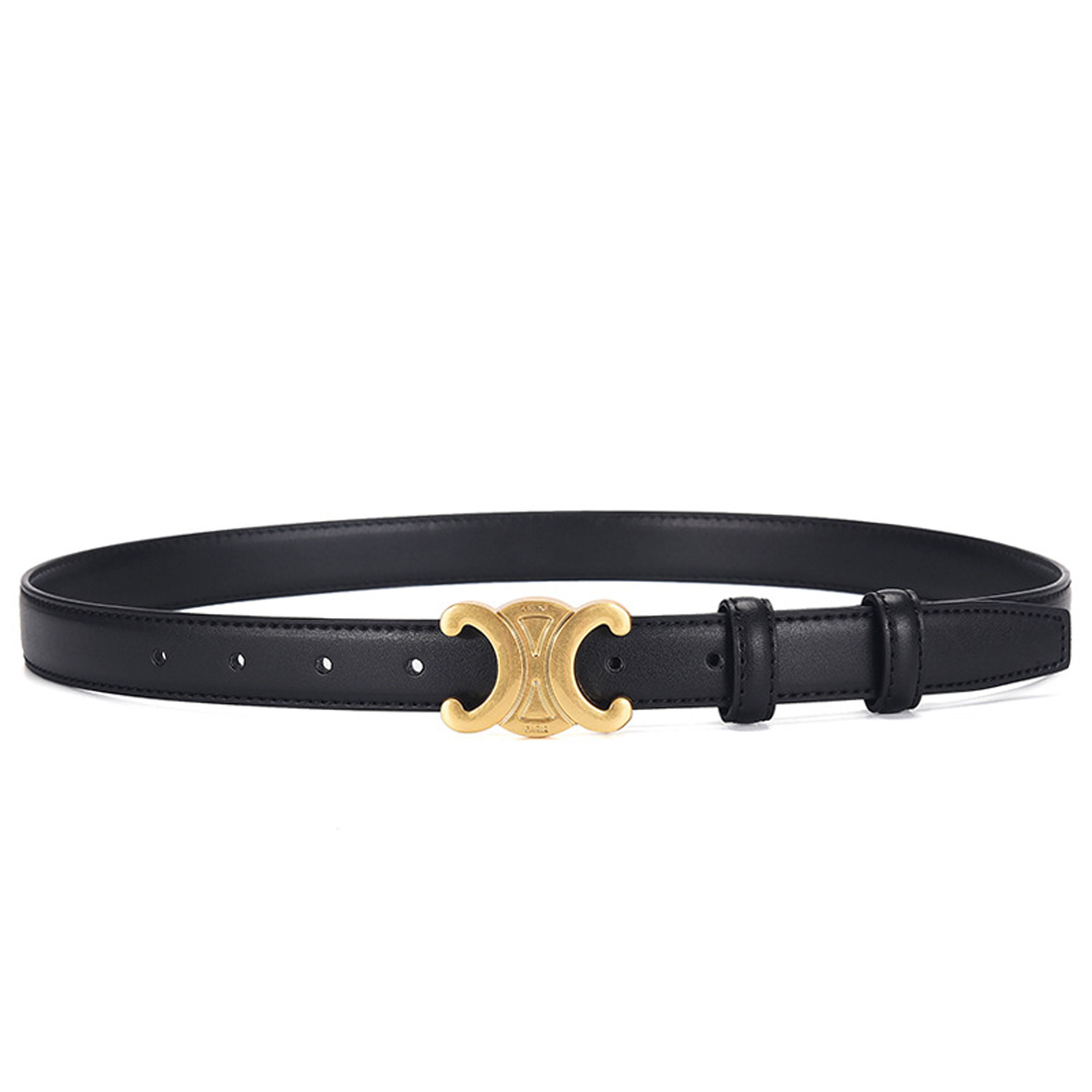 Triomphe Leather Decorative Belt - Black - KALONBD.COM