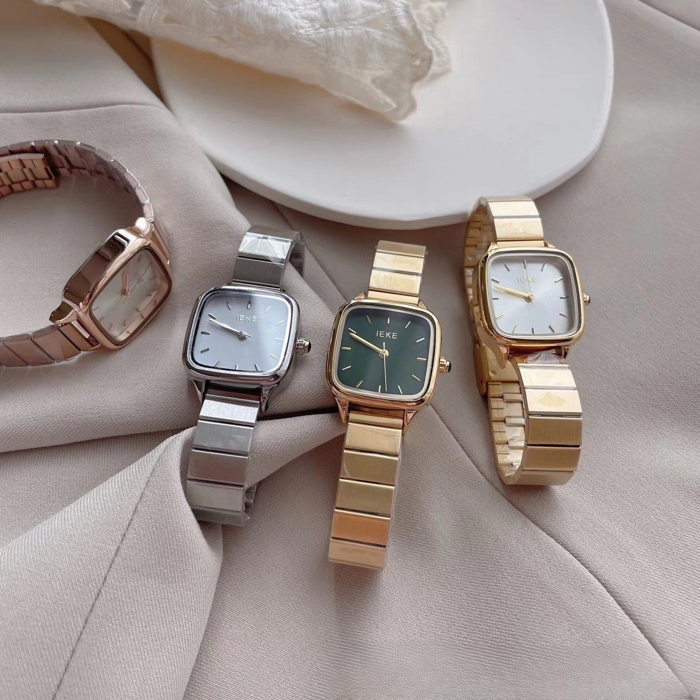Retro square small dial watch-Silver