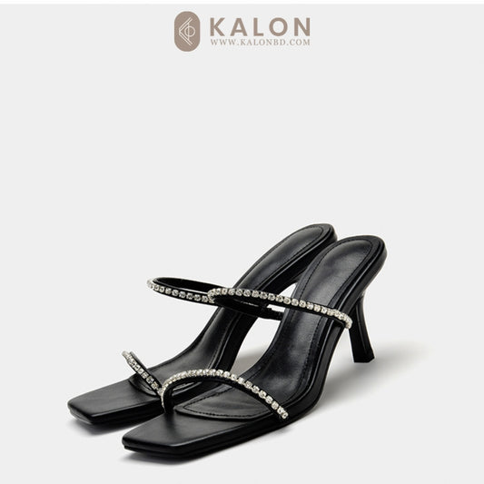 rhinestone chain strap high heel - KALONBD.COM