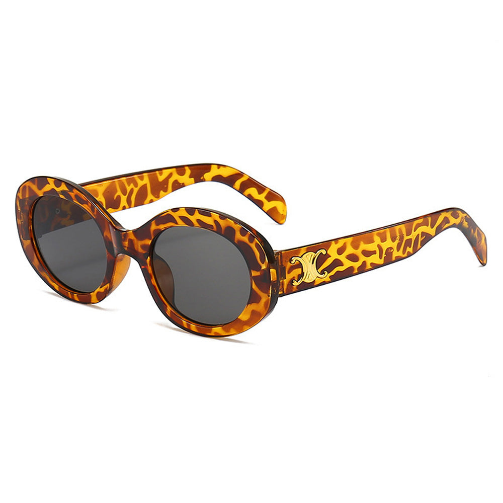 C letter anti-uv sunglass leopard